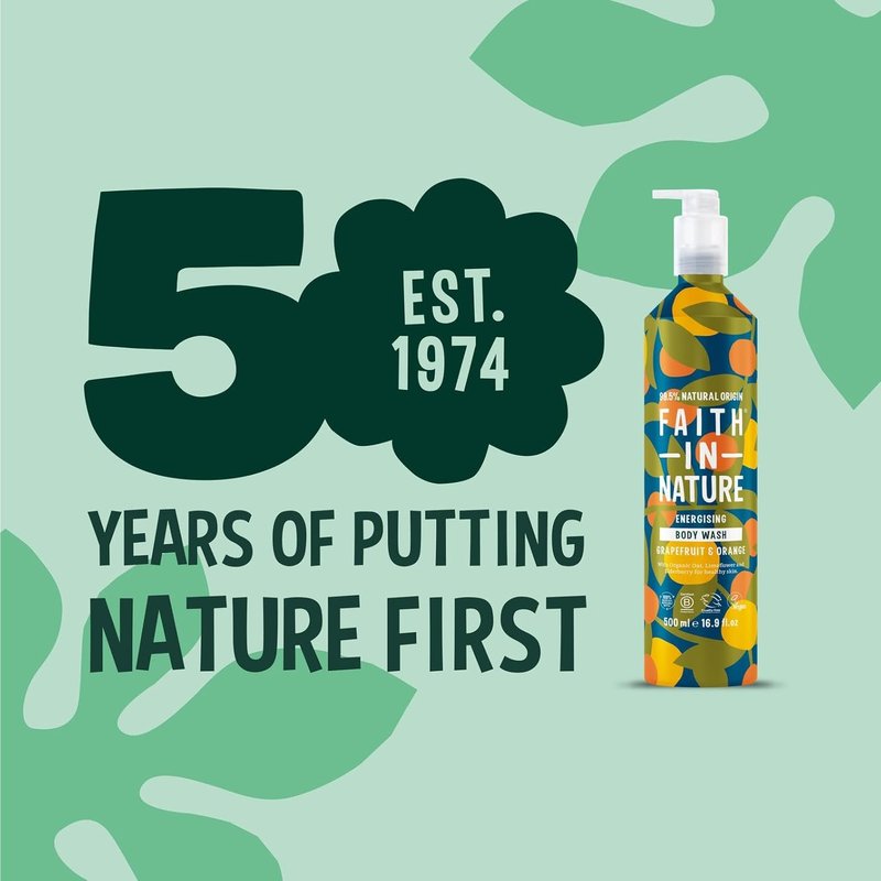 Natural Aluminium Bottle Body Wash - Vegan & Cruelty-Free, No SLS or Parabens | 16.9 fl oz, Grapefruit & Orange