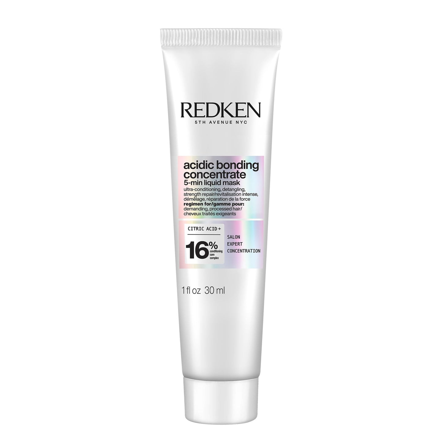 Redken Acidic Bonding Concentrate Hair Mask - Hydrating 5 Minute Liquid Mask, Bond Building & Strengthening, For Dry, Damaged Hair