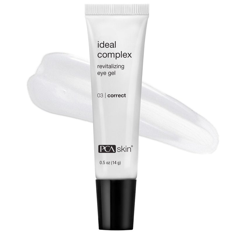 PCA SKIN Eye Serum, Ideal Complex Revitalizing Eye Gel, Upper and Under Eye Serum for Wrinkles, Puffy Eyes, Dark Circles, Fine Lines, Discoloration, and Sagging Eyelids, Light and Silky, 0.5 oz Tube