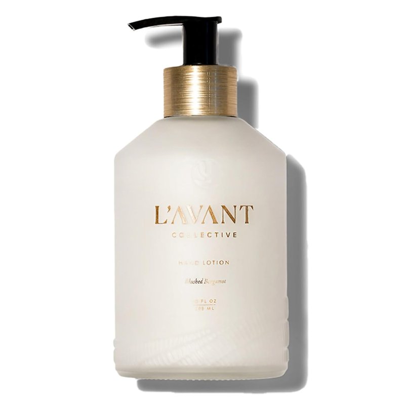 L'AVANT Collective Hand Lotion - Moisturizing Plant-Based Cream in Refillable Glass Bottle | 10 Fl Oz, Blushed Bergamot