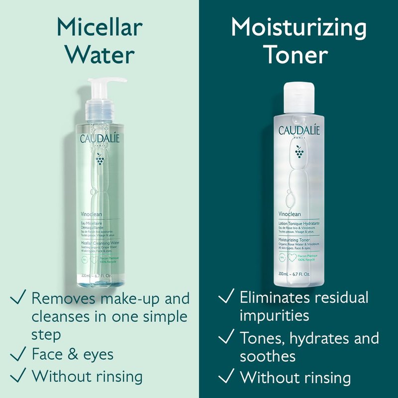 Vinoclean Micellar Cleansing Water - Gentle Makeup Remover | 200 mL