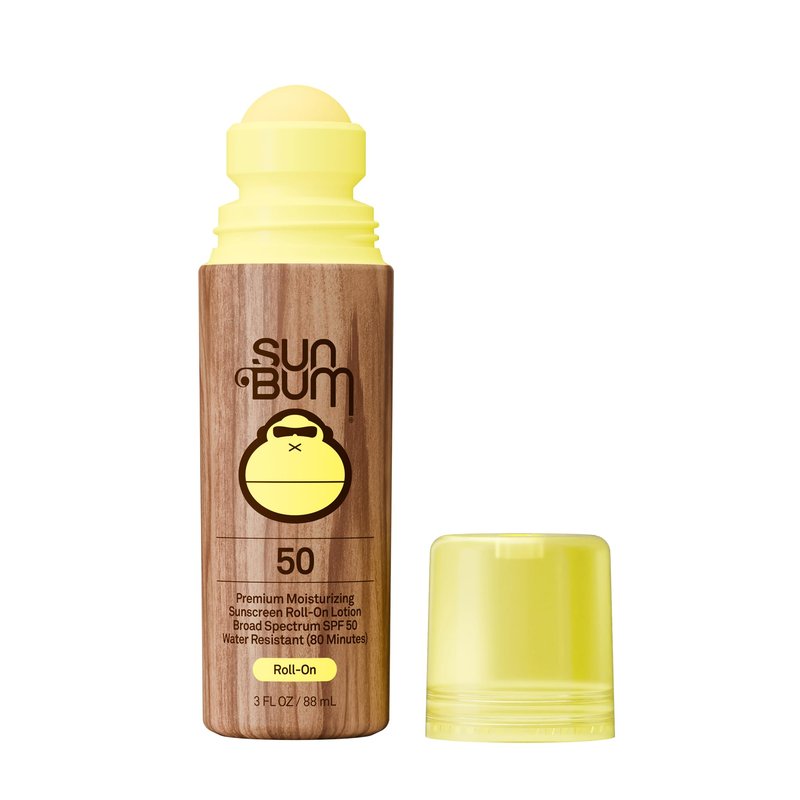 Sun Bum Original SPF 50 Roll-On Sunscreen Body Lotion - Broad Spectrum Moisturizing Sunscreen with Vitamin E - Hawaii 104 Act Compliant (Made without Octinoxate & Oxybenzone) - Travel Size - 3 oz