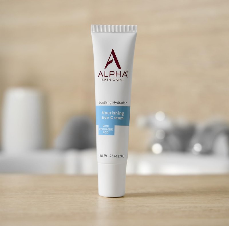 Alpha Skin Care Nourishing Eye Cream with Hyaluronic Acid | Anti-Aging Formula | Soothing Hydration | Reduces the Appearance of Lines & Wrinkles | For All Skin Types | 0.75 Oz