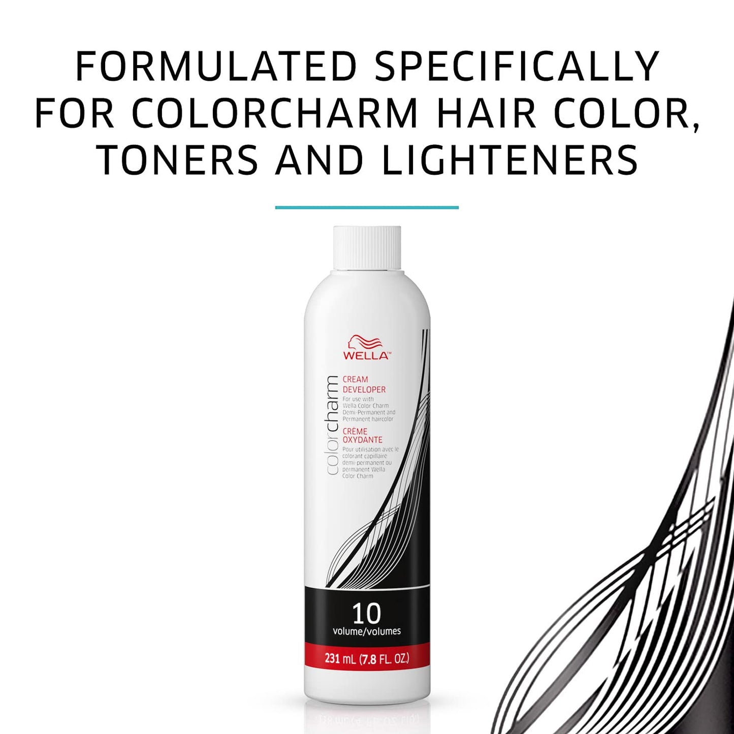 WELLA colorcharm 10 Vol Cream Developer, for Optimal Gray Blending and Rich, Multi-Dimensional End Results, 15.4 oz + WELLA colorcharm Powder Hair Lightener, Up to 7 levels of lift, Dust-free formula