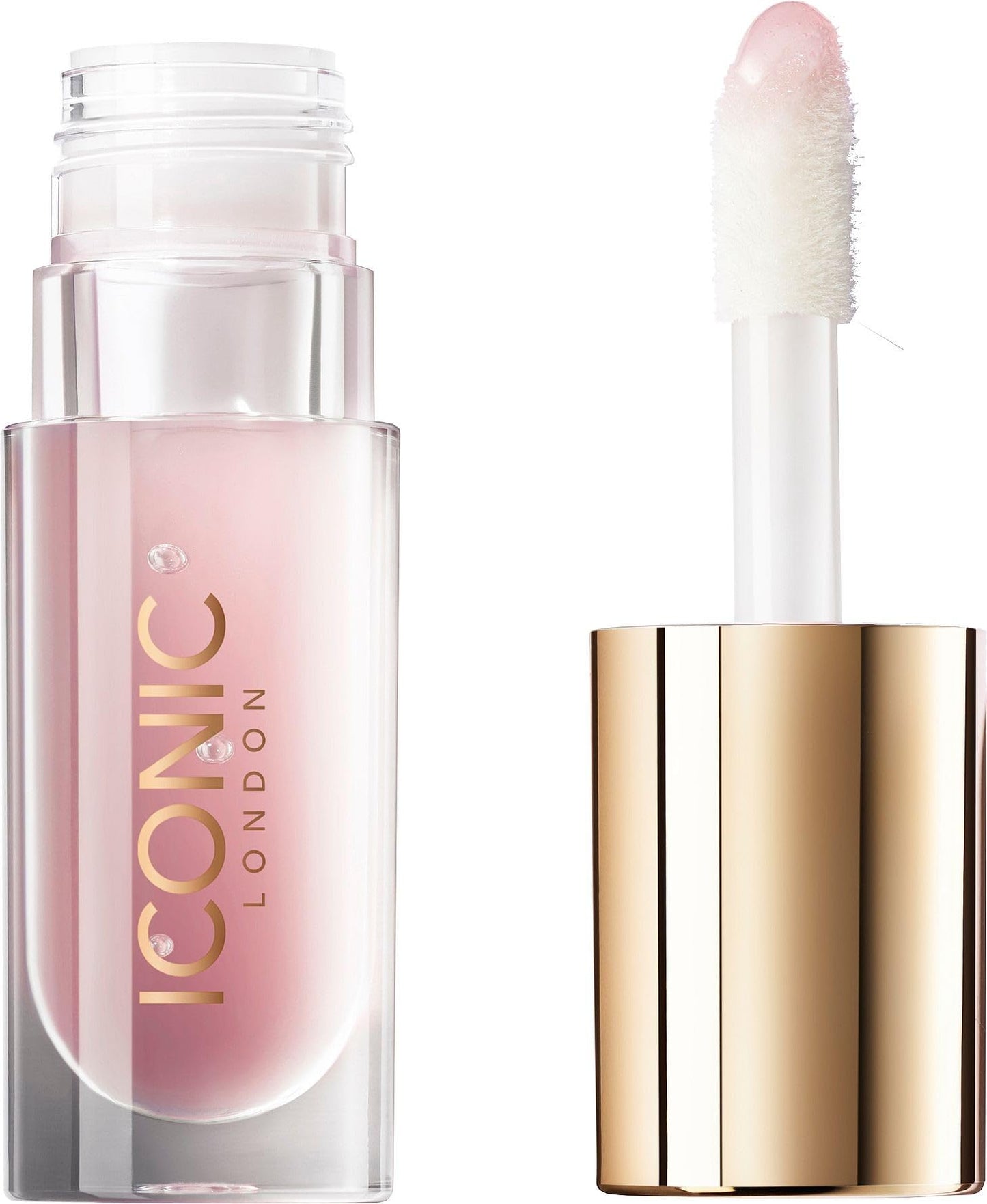 ICONIC LONDON Lustre Lip Oil | Non Sticky, Moisturizing and High Shine Lip Oil, Containing Vitamin C and Hyaluronic Acid, Cruelty Free, Vegan Makeup, Sugar Mama (Pink), 6 mL/ 0.2 Fl Oz
