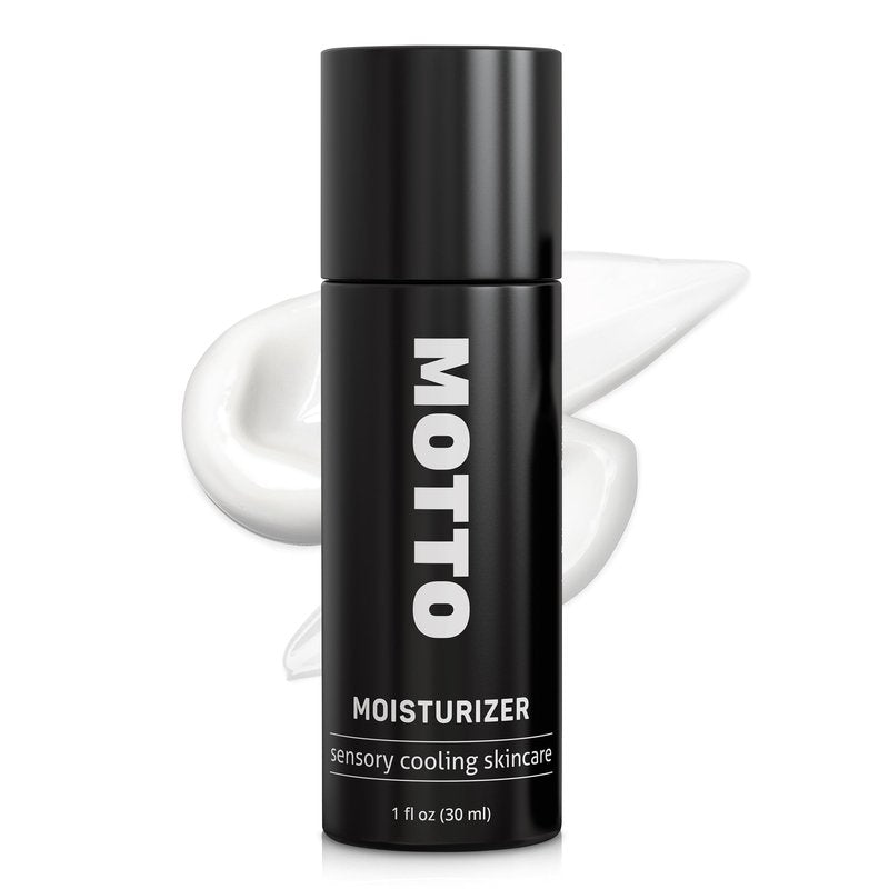 MOTTO Men's Face Moisturizer: "A Cold Plunge For Your Face". ICE COLD Hydrating Cream, Lightweight & Non-Greasy for Daily Use. Soothes & Cools Instantly.