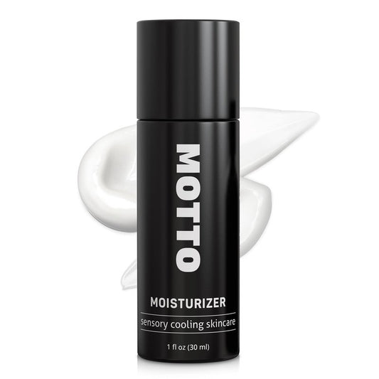 MOTTO Men's Face Moisturizer: "A Cold Plunge For Your Face". ICE COLD Hydrating Cream, Lightweight & Non-Greasy for Daily Use. Soothes & Cools Instantly.