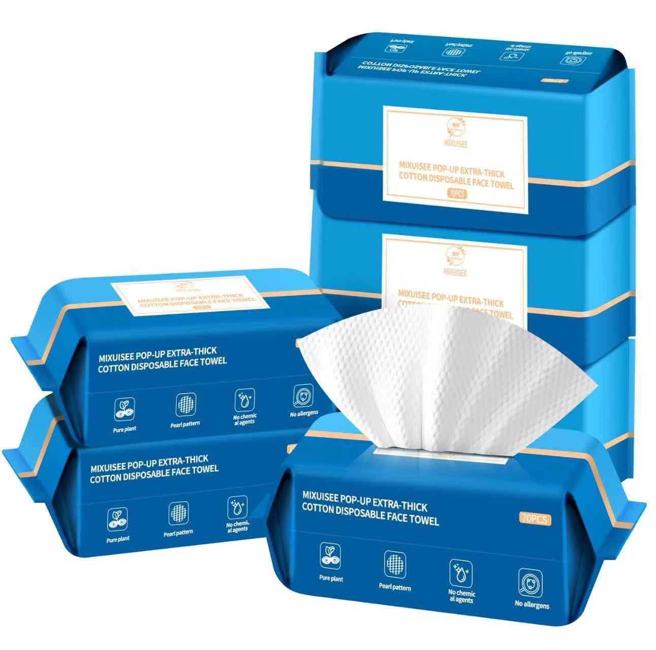 Thick & Soft Disposable Face Towels | 100% Cotton Facial Cloths for Sensitive Skin - 420 Count