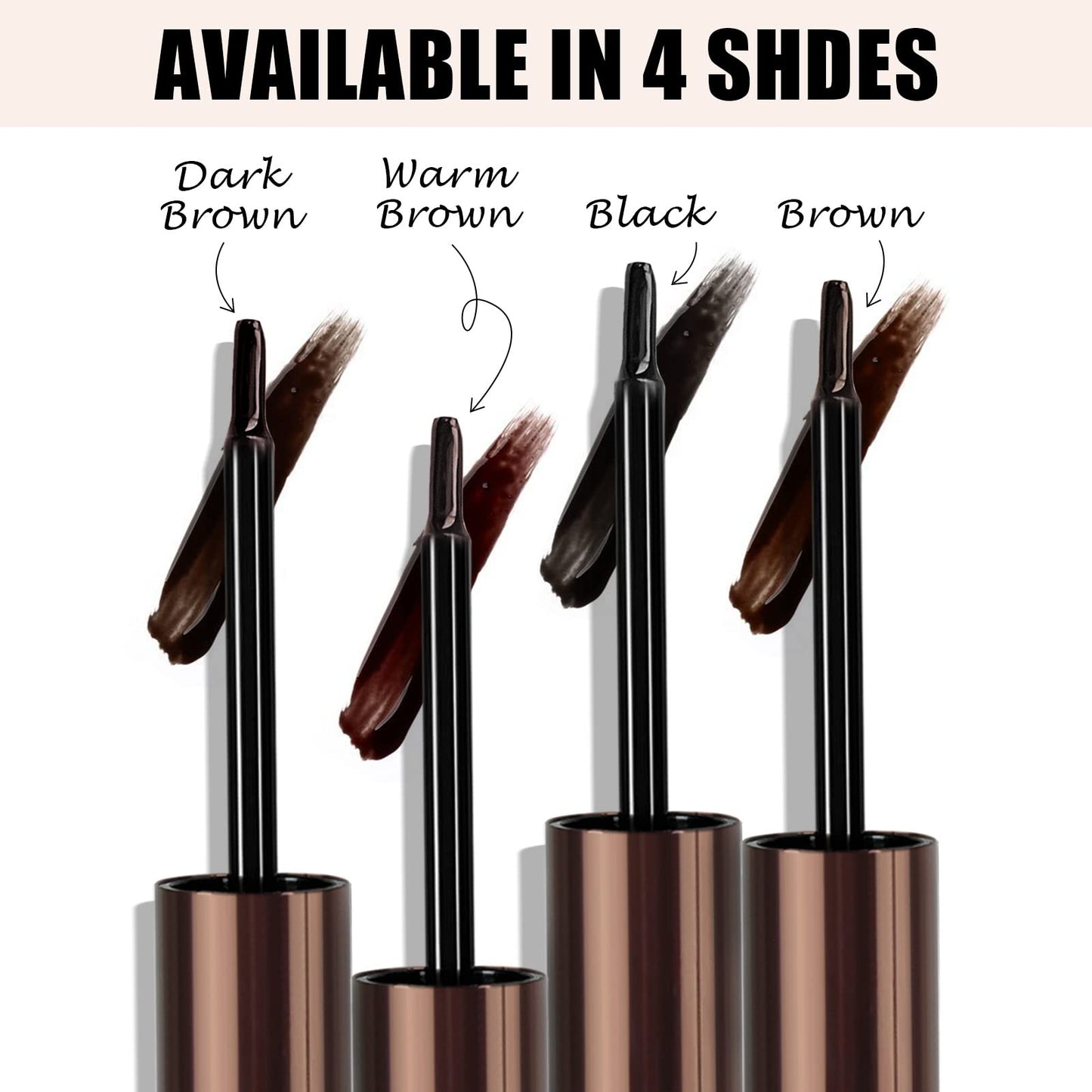 Cilrofelr Tattoo Peel Off Eyebrow Gel, Easy Tattoo Brow Peel Off Gel, Last Up to 3 Days, Waterproof, Transfer-proof, For Fuller & Defined Looking Brows, Dark Brown (2 Pack)