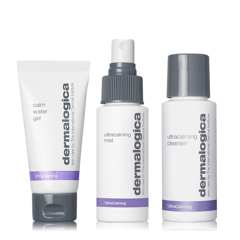 Dermalogica Sensitive Skin Rescue Kit - Face Wash, Toner & Moisturizer for Calm, Soothe & Irritate-Free Skin | 3-Piece Set