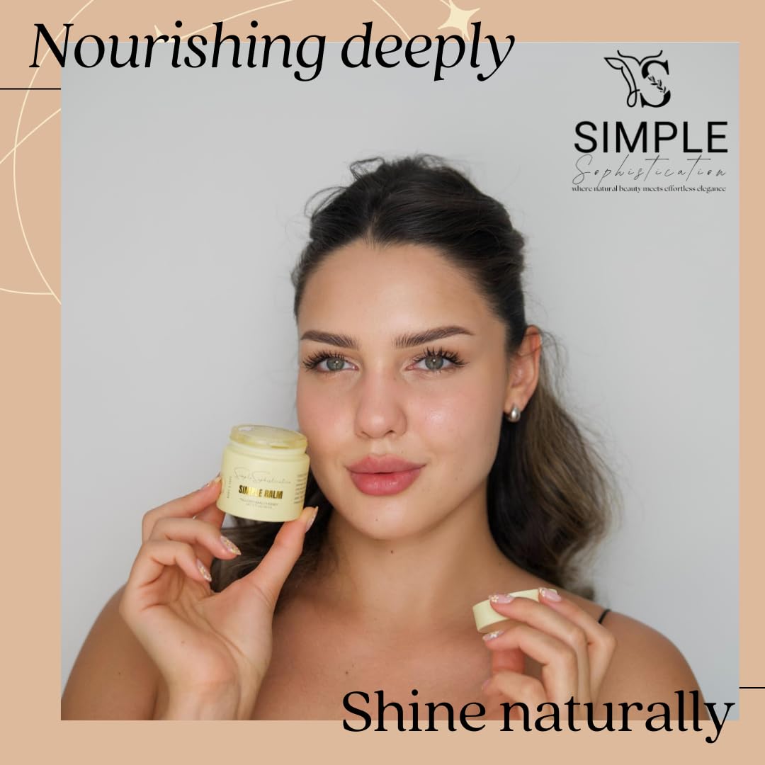 Simple Sophistication Tallow Emu Honey Balm | Nourishing Face & Body Moisturizer with Manuka Honey & Emu Oil, Non-Greasy Natural Skincare with Chamomile & Red Fruit | 1 oz