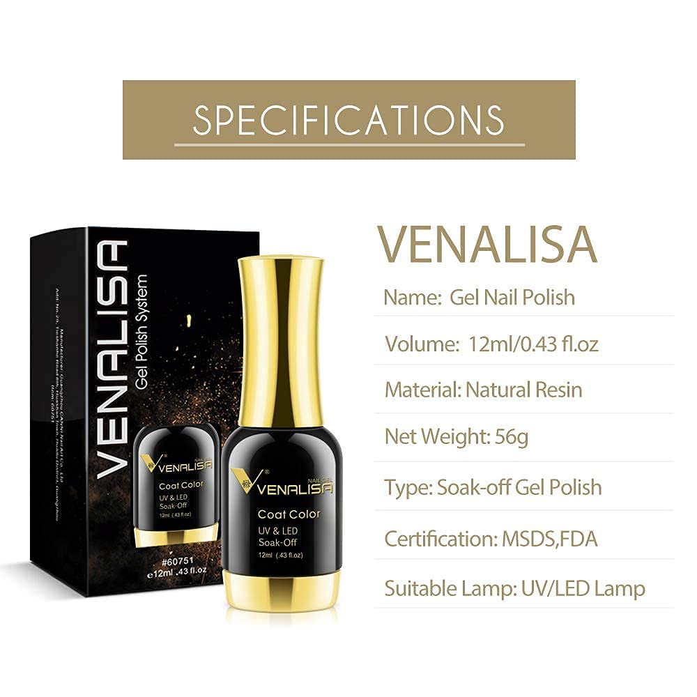 VENALISA 12ml White&Black Gel Nail Polish