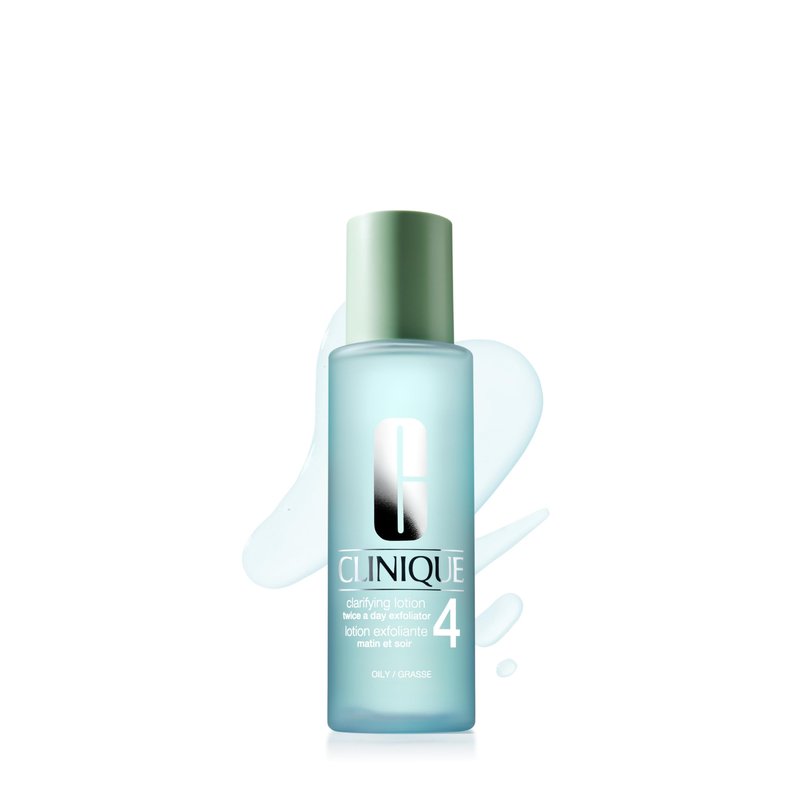 Clinique 3-Step Clarifying Lotion Face Exfoliator 4 | Toner With Witch Hazel + Salicylic Acid | For Oily Skin Types, 6.7 Fl Oz