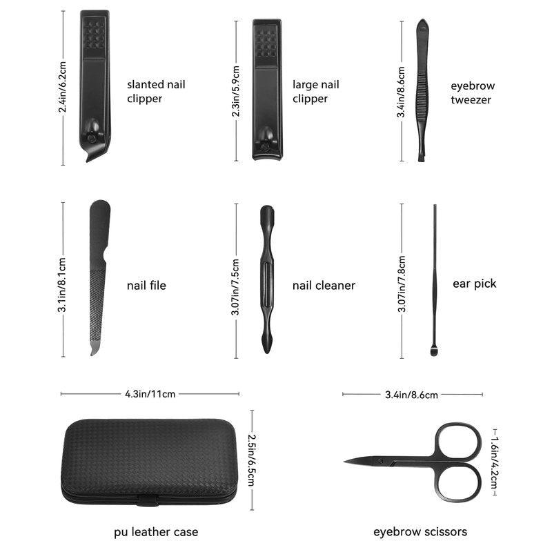 Stocking Stuffers, Manicure Kit for Men Women, 7 PCS Manicure and Pedicure Nail Care Kit, Nail Clipper Set Tool Gift Mens Nail Grooming Kit