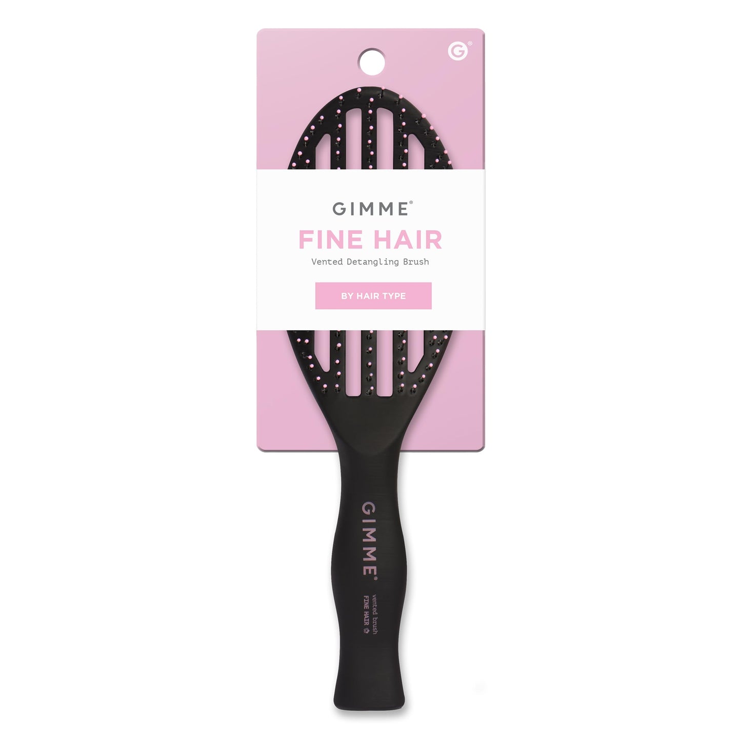 Gimme Beauty Vented Detangling Brush - Quick-Dry, Heat-Resistant Wet Brush for Thick or Thin Locks - Supports Healthy Hair - Flexible Curved Design for Fine Locks - Fine Hair