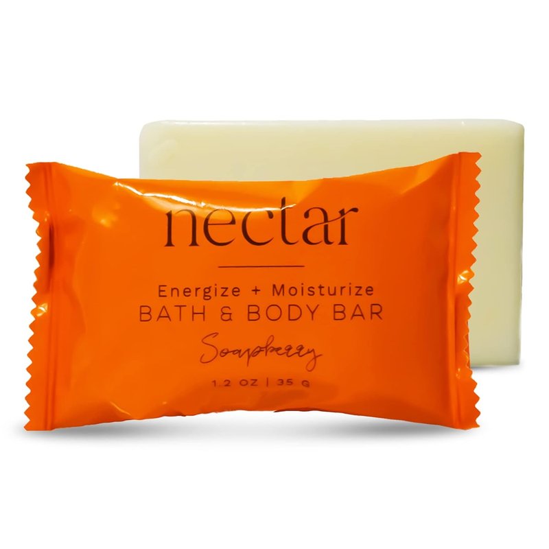 Nectar Bulk Bath & Body Bar - Sweet Orange Blossom | 50 Count, Mini Travel Size Toiletries - Eco-Friendly & Recyclable