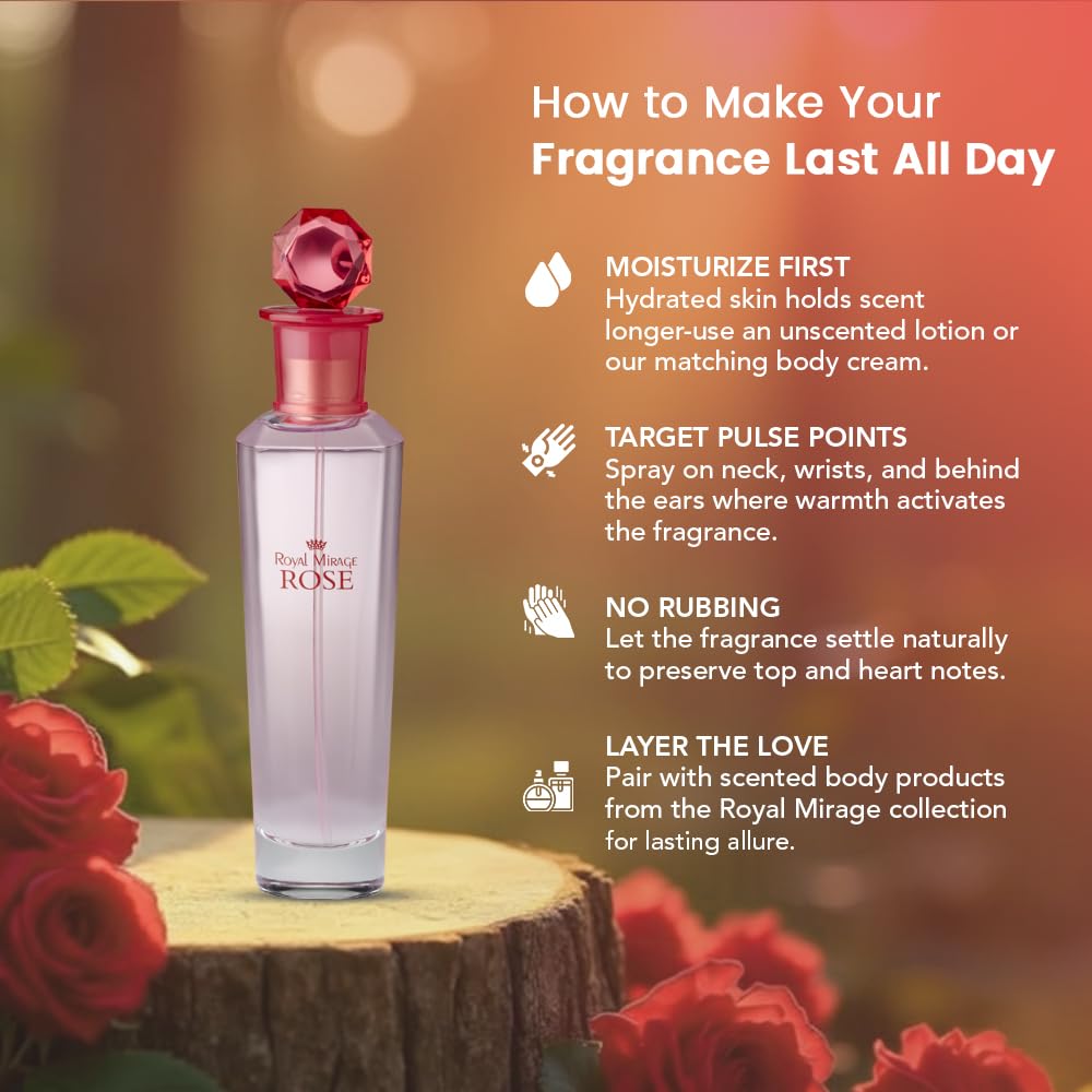 Royal Mirage Sandalwood Eau de Toilette for Women - Premium Woody Floral Perfume 100ml with Jasmine & Vanilla - Long-Lasting Feminine Fragrance Spray - Sustainable Luxury EDT Made in USA