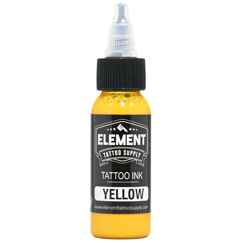 Element Tattoo Supply Ink Set | Red Yellow Blue | Professional Solid Colors for Human Skin | Bright Bold Pre-Dispersed Pigment | Essential Artist Supplies | 1oz Bottles