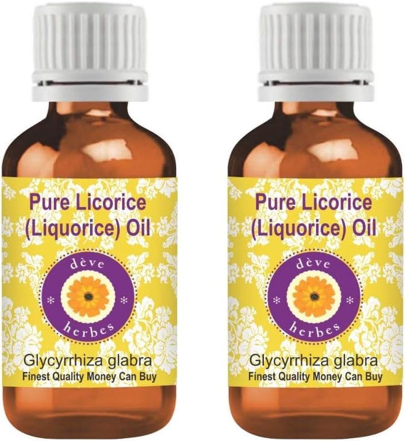 Liquorice Oil for Facial Care - Pure & Lightweight | Infused Glycyrrhiza Glabra | 10ml X 2 (0.66 oz)