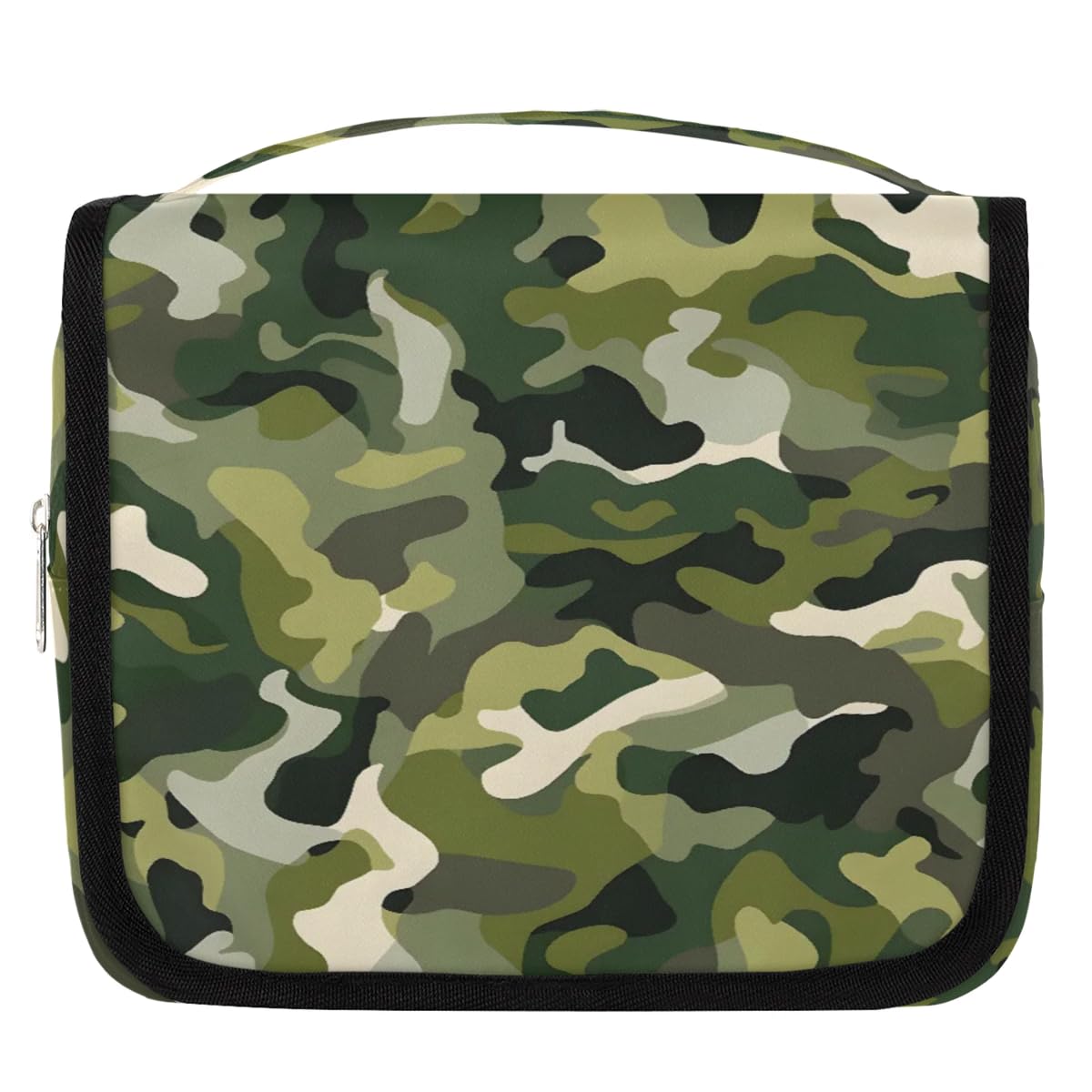 PATTERNFUL Camouflage Hanging Travel Toiletry Bag for Kids, Women Cosmetic Organizer Makeup Bag Pouch Men Shaving Dopp Kit Shower Bag With Sturdy Hook