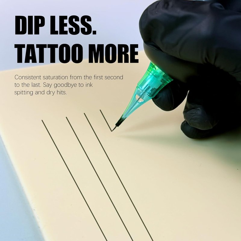 Ultimate Tattoo Needles Cartridges - 20 Pcs Precision Round Magnum 1207RM for Fast Color Application