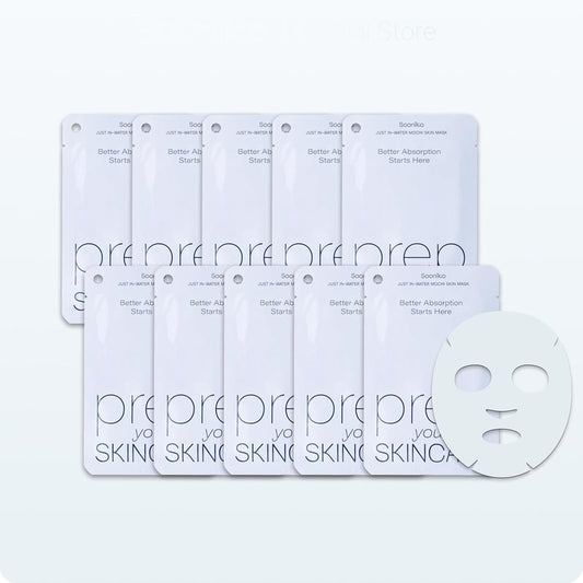 Mochi Skin Mask - Korean Sheet Masks for Hydration & Oil Balance | Vegan, Non-Sticky, 10 Pack