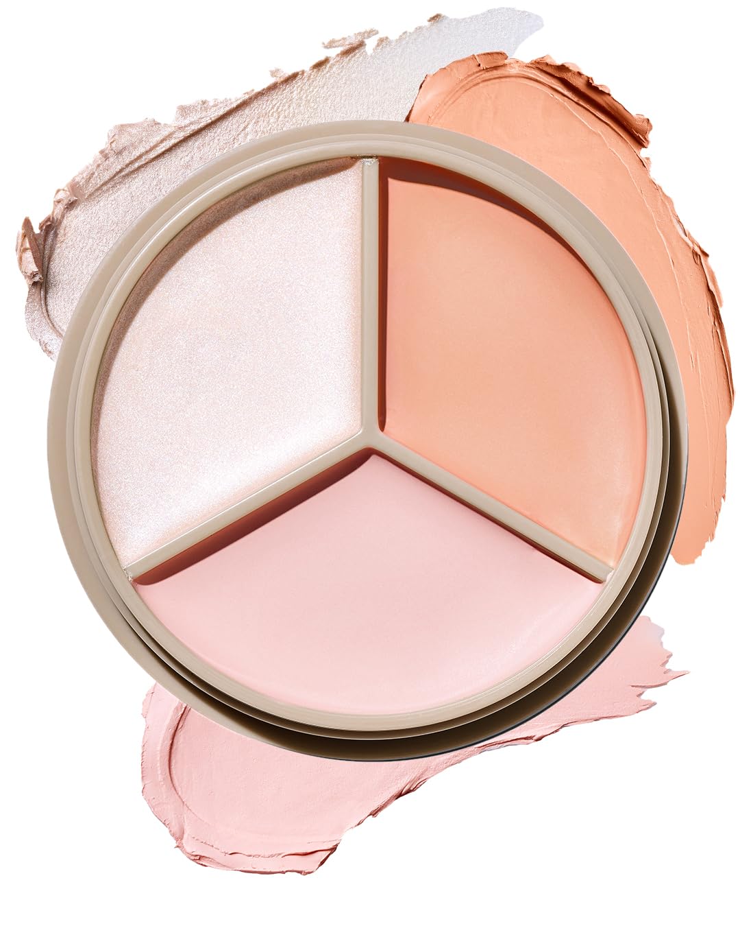 THESAEM Cover Perfection Triple Pot Concealer - 05 Dark Up Beige for Dark Circles & Under-Eye - 3-Color Multi Concealer Palette with Volume & Brightening - Korean Makeup with Sweet Almond Oil