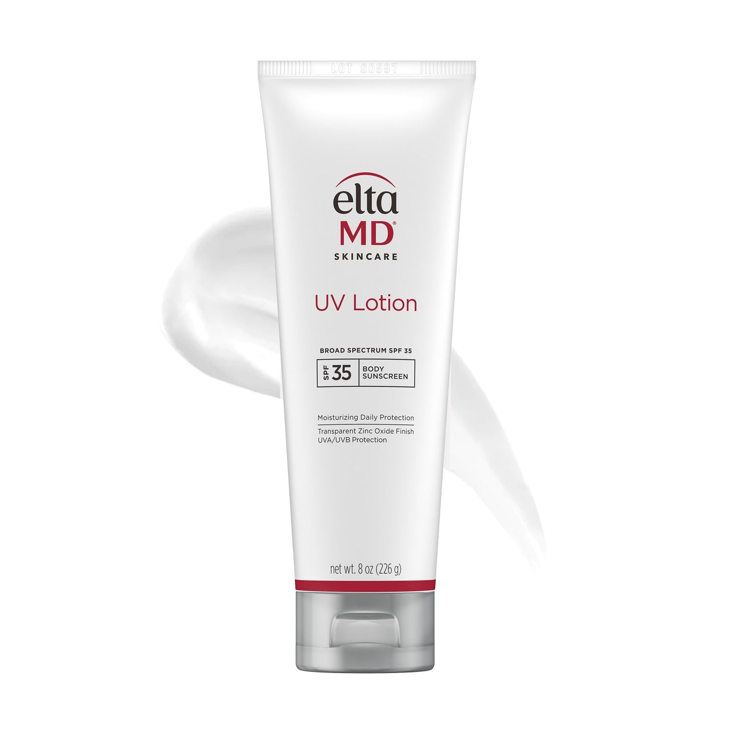EltaMD UV Lotion SPF 30+ Sunscreen Moisturizer for Face and Body, Mineral Based with Zinc Oxide and Hyaluronic Acid for Sensitive Skin, Non-Greasy & Fragrance-Free