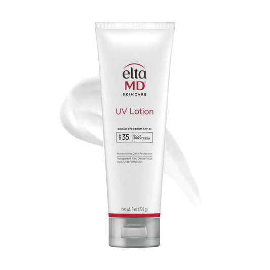 EltaMD UV Lotion SPF 30+ Sunscreen Moisturizer for Face and Body, Mineral Based with Zinc Oxide and Hyaluronic Acid for Sensitive Skin, Non-Greasy & Fragrance-Free