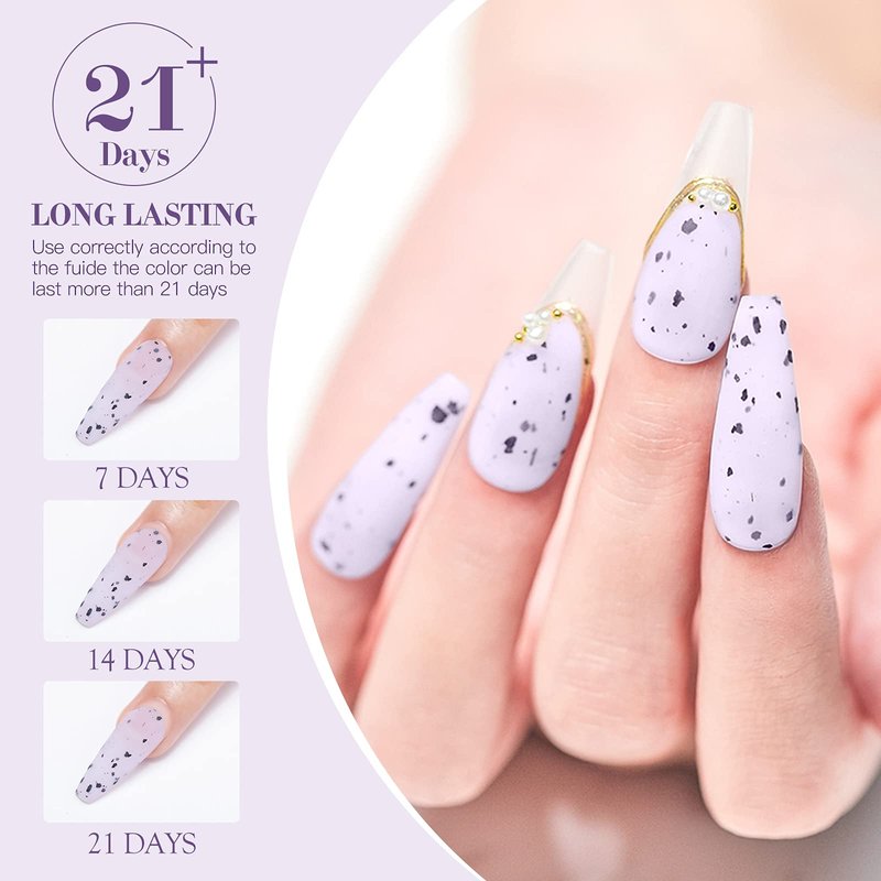 MEET ACROSS Jelly Eggshell Gel Nail Polish Set 6 Colors Pink Green Purple Crackle Gel Polish Summer Macaron Collection Nail Polish UV LED Soak Off Nail Art at Home (Jelly Eggshell)