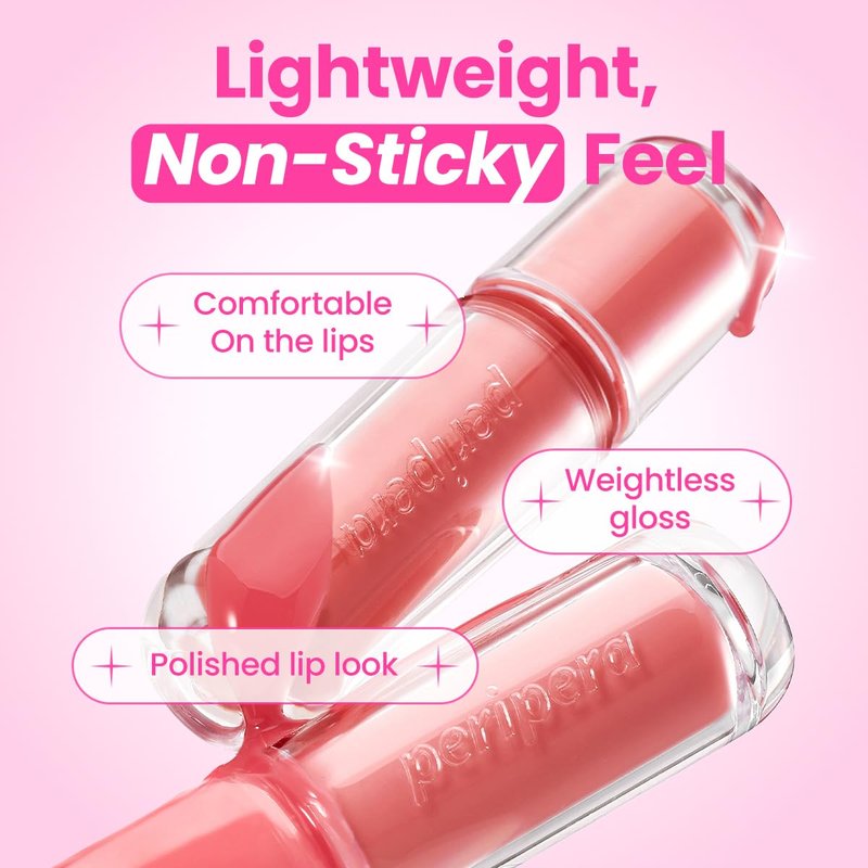 Peripera Mood Glowy Tint, Watery Glow Finish, Buildable Fresh Color, Lightweight, Long-Lasting, Non-Sticky, Korean Lip Tint (14 ROSY WISH)
