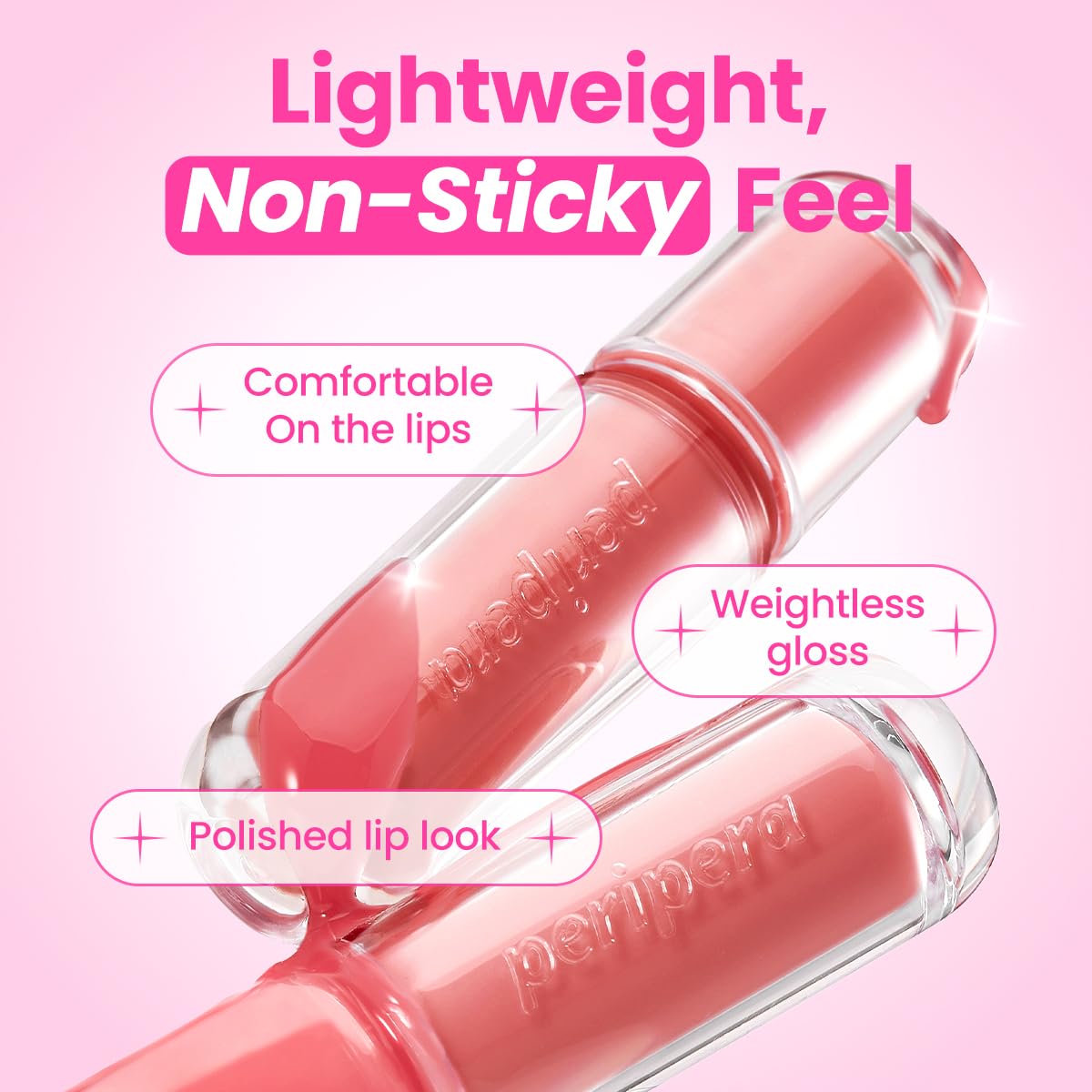 Peripera Mood Glowy Tint | Watery Glow Finish, Buildable Fresh Color, Long-Lasting Stain | Lightweight & Non-Sticky | K-Beauty Lip Tint, Safe for Sensitive Lips (14 ROSY WISH)