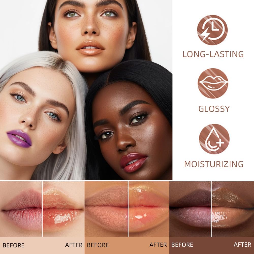 evpct Nourishing Moisturizing Tinted Lip Balm for A Sheer Tint of Color, Softens Smooths Hydrates Moisturizes Lightweight, Lip Care Gloss Plumper Stain for Women Dry & Chapped Lips, VANILLA FROSTING