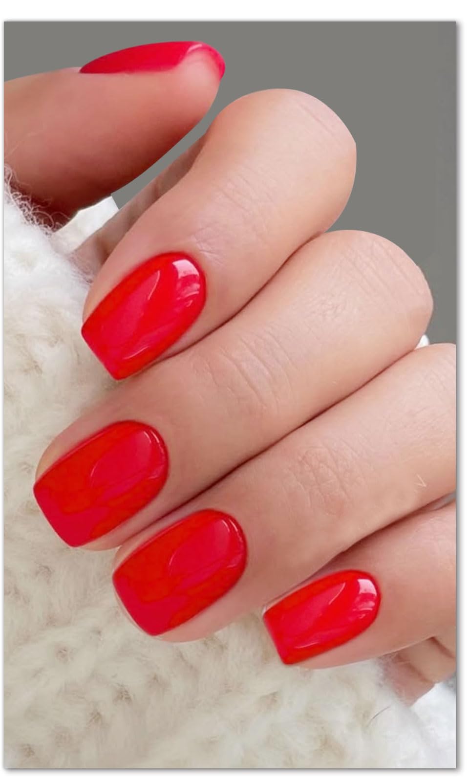 JMEOWIO Semi Cured Gel Strips Nail Art Sticker Wrap Red