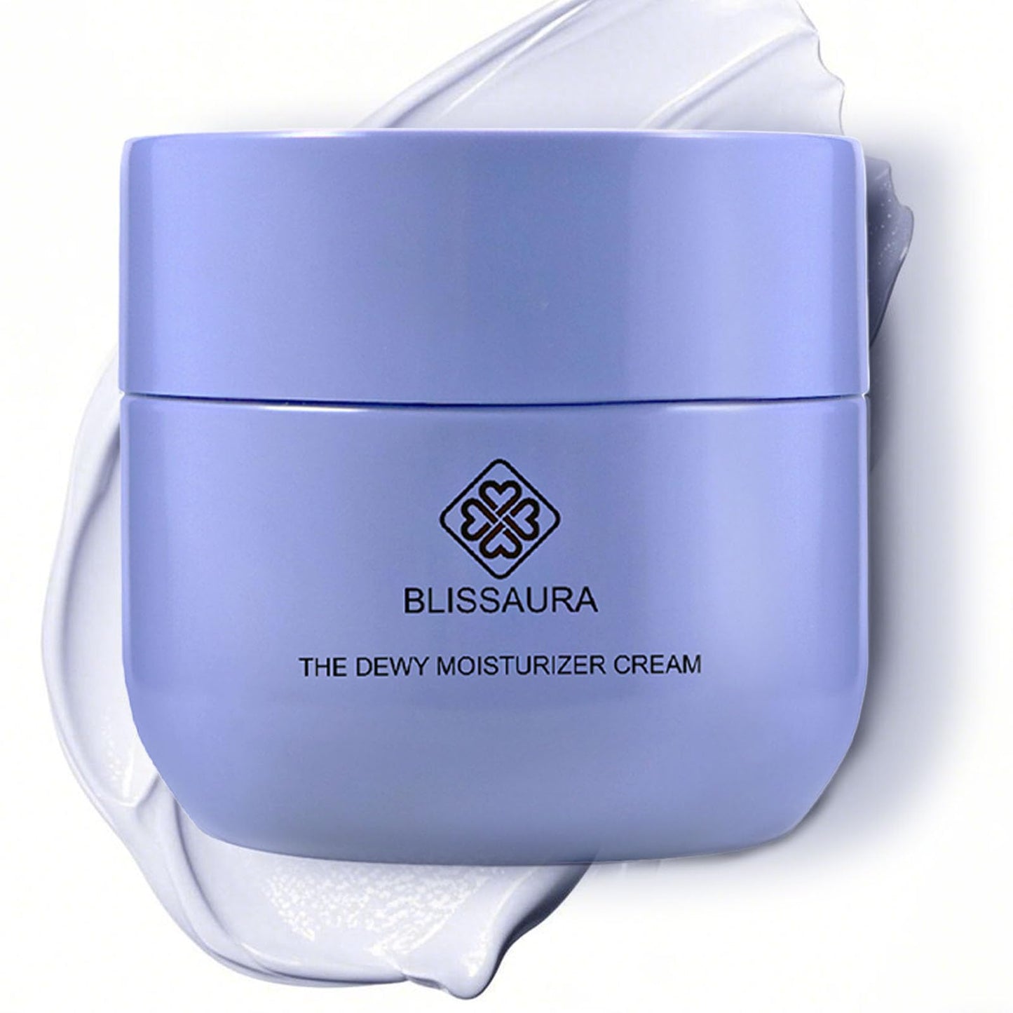 BlissAura Dewy Skin Cream - Deep Hydrating Face Moisturizer with Hyaluronic Acid - Lightweight Glowing Facial Cream for Dry & Sensitive Skin - Perfect Makeup Primer for Glass Skin Finish - 1.7 oz