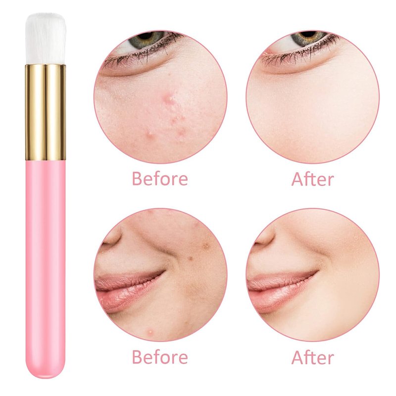 Lash Cleansing Bath Brushes - 100 Pieces Eyelash Extension Cleanser with Container | Pink Cleaning Supplies
