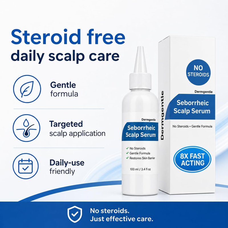 Seborrheic Scalp Serum - 8X Fast-Acting Treatment for Redness & Dermatitis | Soothing Ointment for Scalp, Face & Body - 1 Pack