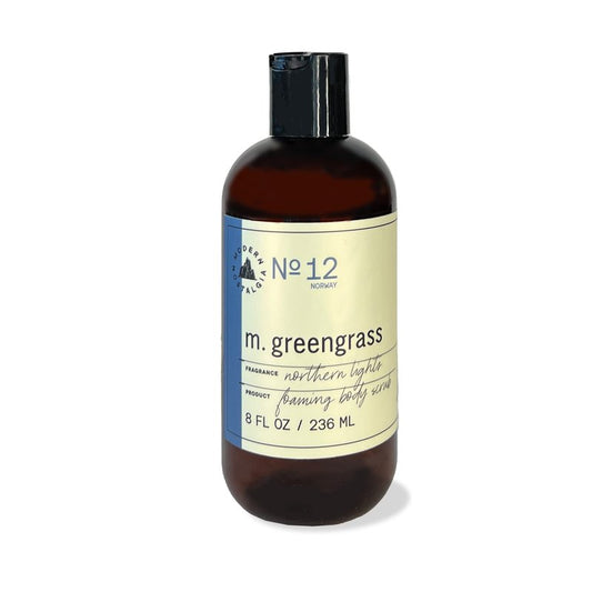 m. greengrass Body Scrub - Exfoliating Foaming Gel Scrub - Cleanser For Women and Men - Dead Skin Remover - Brightens & Smooths - For All Skin Types - Cruelty & Paraben Free - 8 oz - Northern Lights