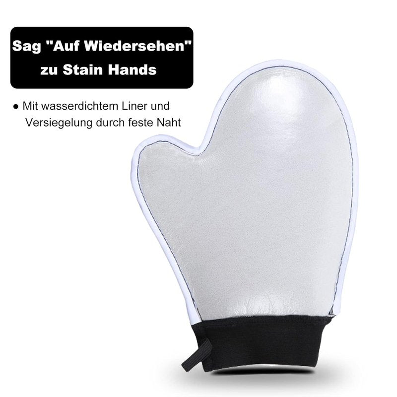 Yvoier Self Tanning Mitt Applicator - Elastic Wrist Tan Mitt Applicator Microfibre Tanning Lotion Applicator Self Tanning Glove Sunless Tanning Mitt Streak Free Tan for Tanner Spray Mousse Lotions