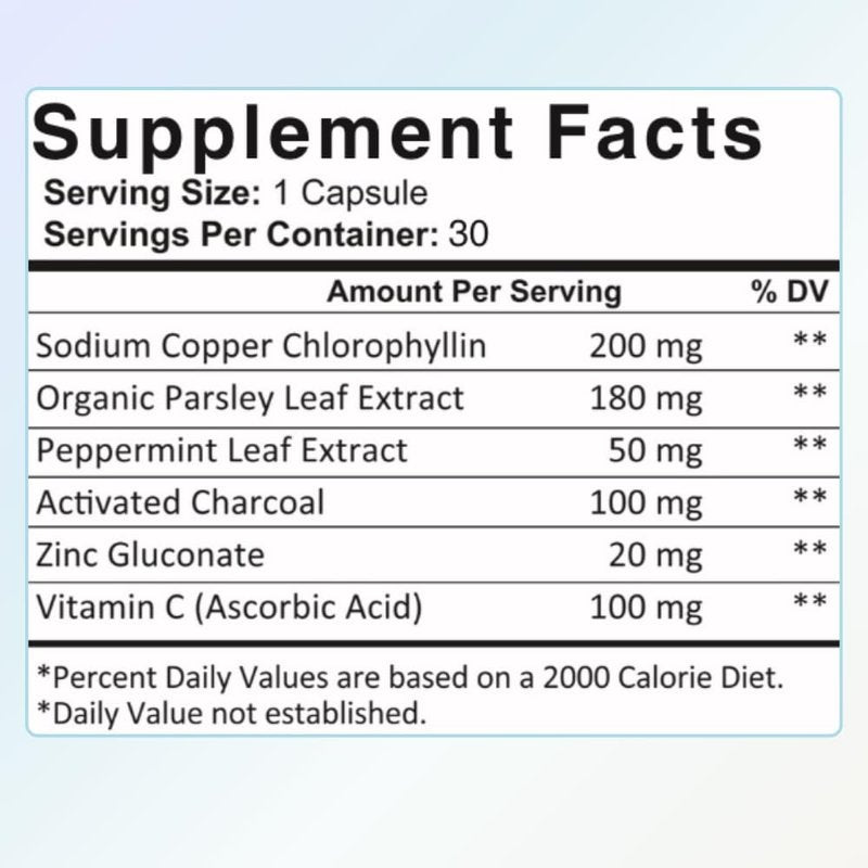 Internal Deodorant Supplement for Odor Control | Skin Health & Confidence Boost