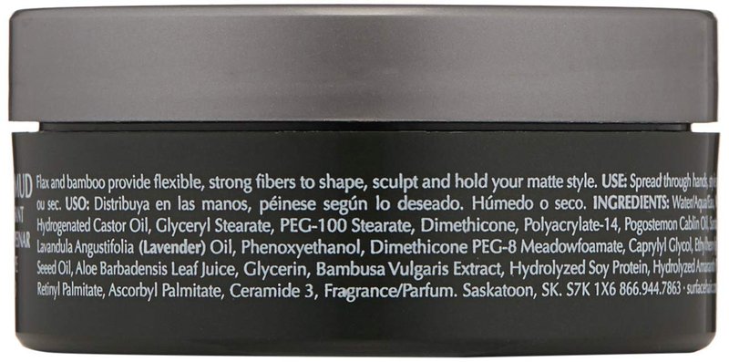 SURFACE Hair Men Styling Mud - Flax and Bamboo Provide Flexible Strong Fibers to Shape Sculpt and Hold Your Matte Style - 2.25 oz