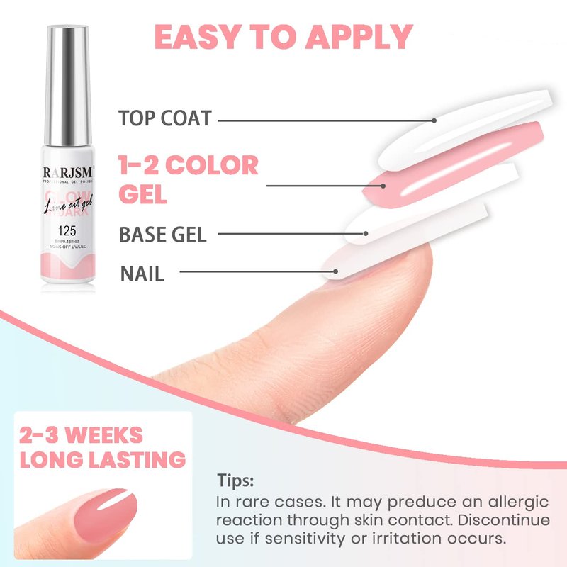 Glow in The Dark Nail Art Gel Liner Set - 12 Soft Pastel Colors for Luminous Designs | UV LED Curing Required
