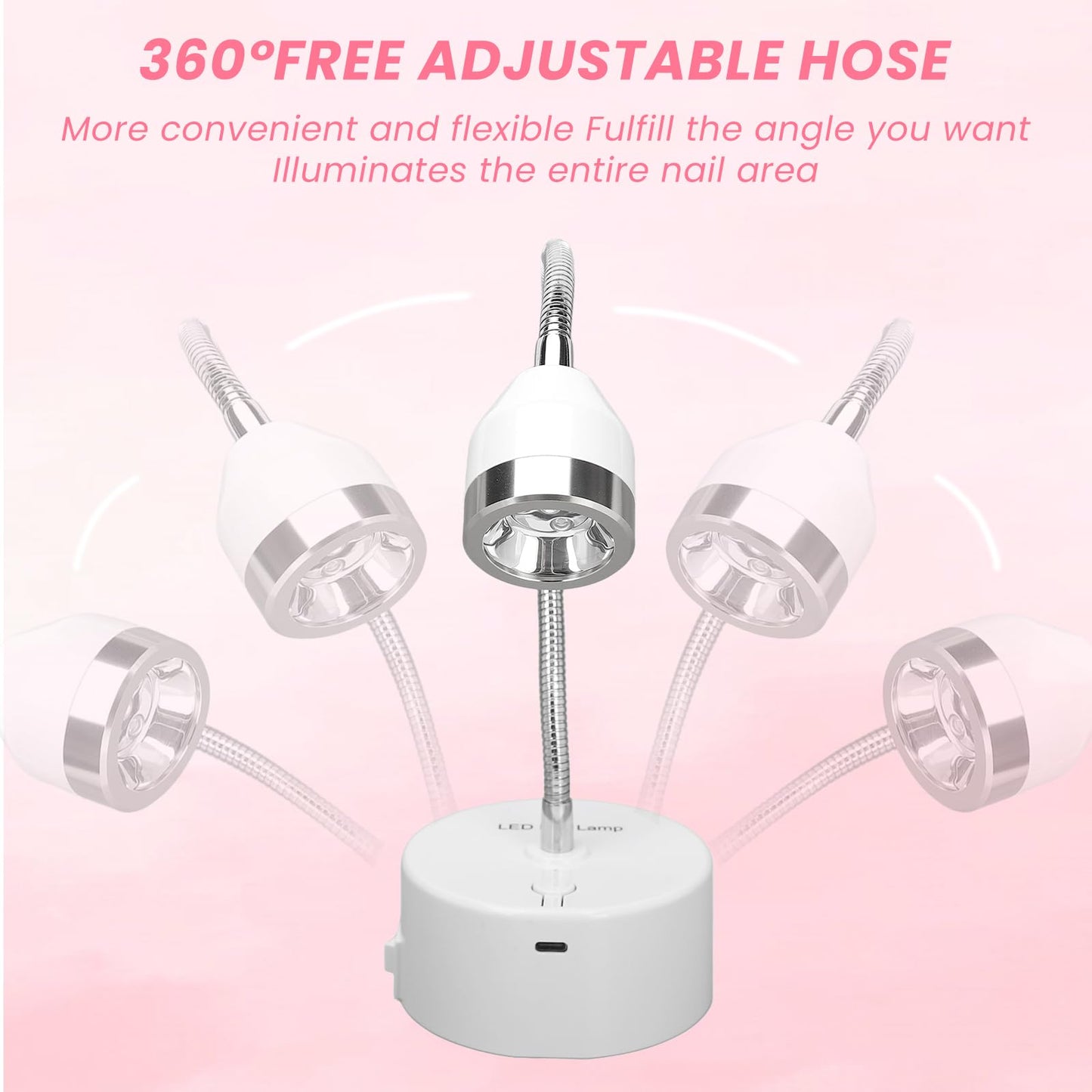 Touch Switch Gel x Lamp, 9W Cordless Flash Cure Lamp with 60s Timer