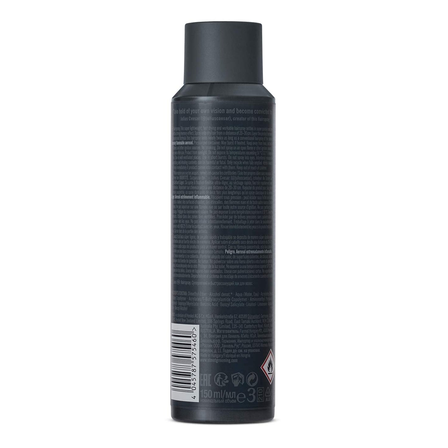 STMNT Grooming Hairspray - Lightweight Flexible Hold | Semi-Matte Finish | 5.07 oz for All Hair Types