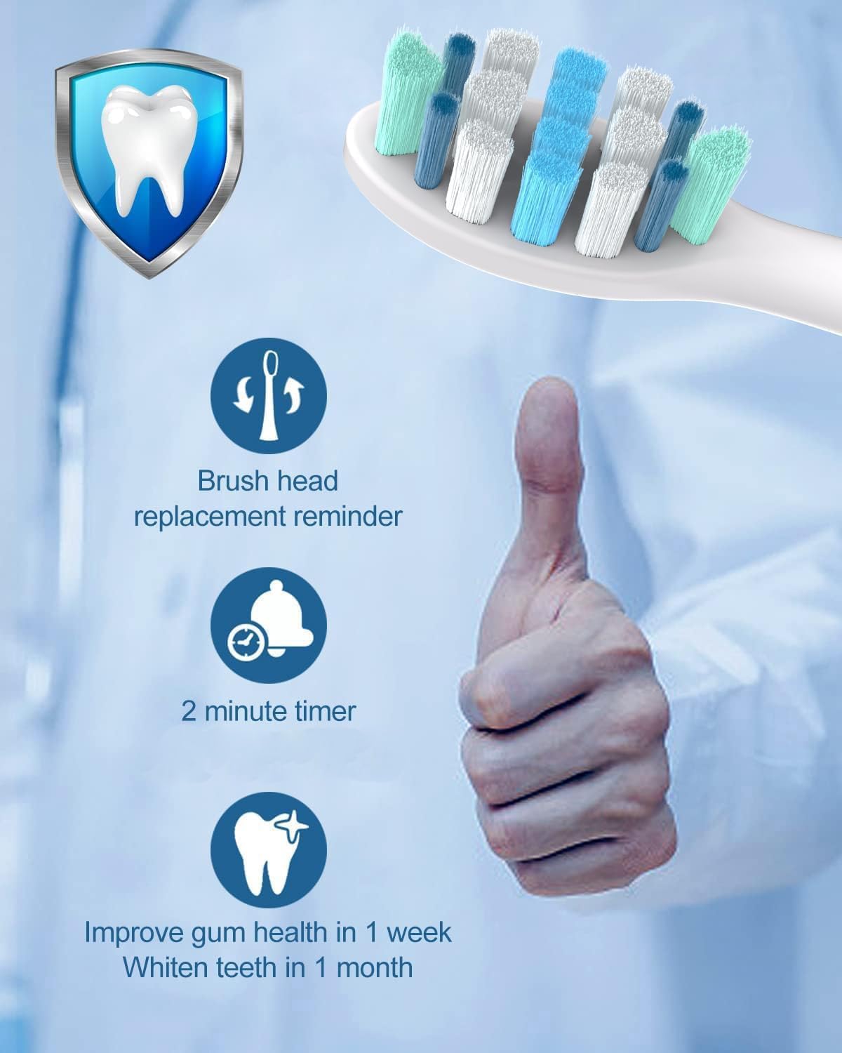 Replacement Toothbrush Heads for Philips Sonicare | 10-Pack Standard Brush Heads for DiamondClean & ProtectiveClean Models, White