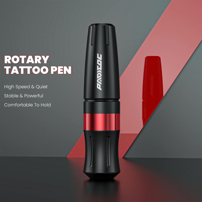 Padieoe Tattoo Gun Kit, Tattoo Kit Wireless Tattoo Machine Kit 1,600 MAH Battery Tattoo Practice Pen with Digital Led Display Type-C Charged Tattoo Supplies for Beginners WTK280