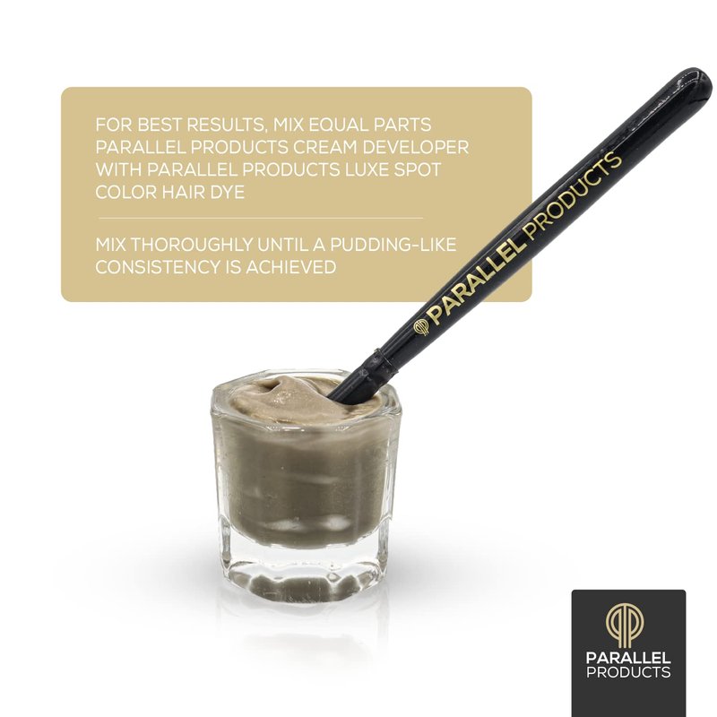 Parallel Products - Luxe Color (Black) - Cream Hair Dye - 25mL - Tint for Professional Spot Coloring - Covers Grey Hair - Root Touch-Up