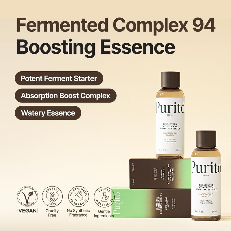 PURITO Fermented Complex 94 Boosting Essence 150ml/5.1fl.oz Skincare Booster,safe ingredients, Natural, soothing, Fermentation