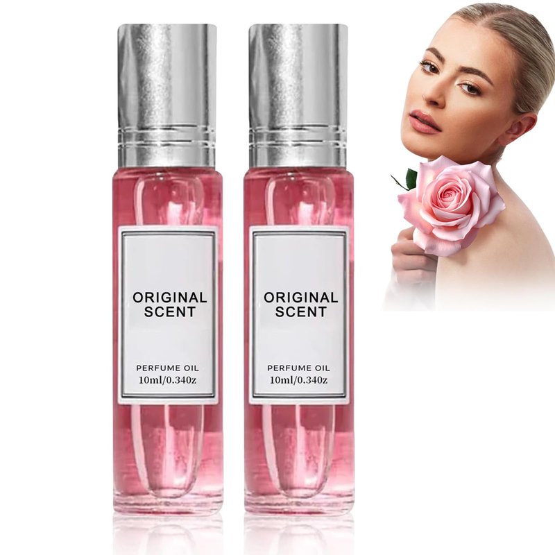 Leixu 2Pcs Women’s Roll-On Perfume, Long-Lasting Fragrance with Natural Essential Oils for Daily Charm