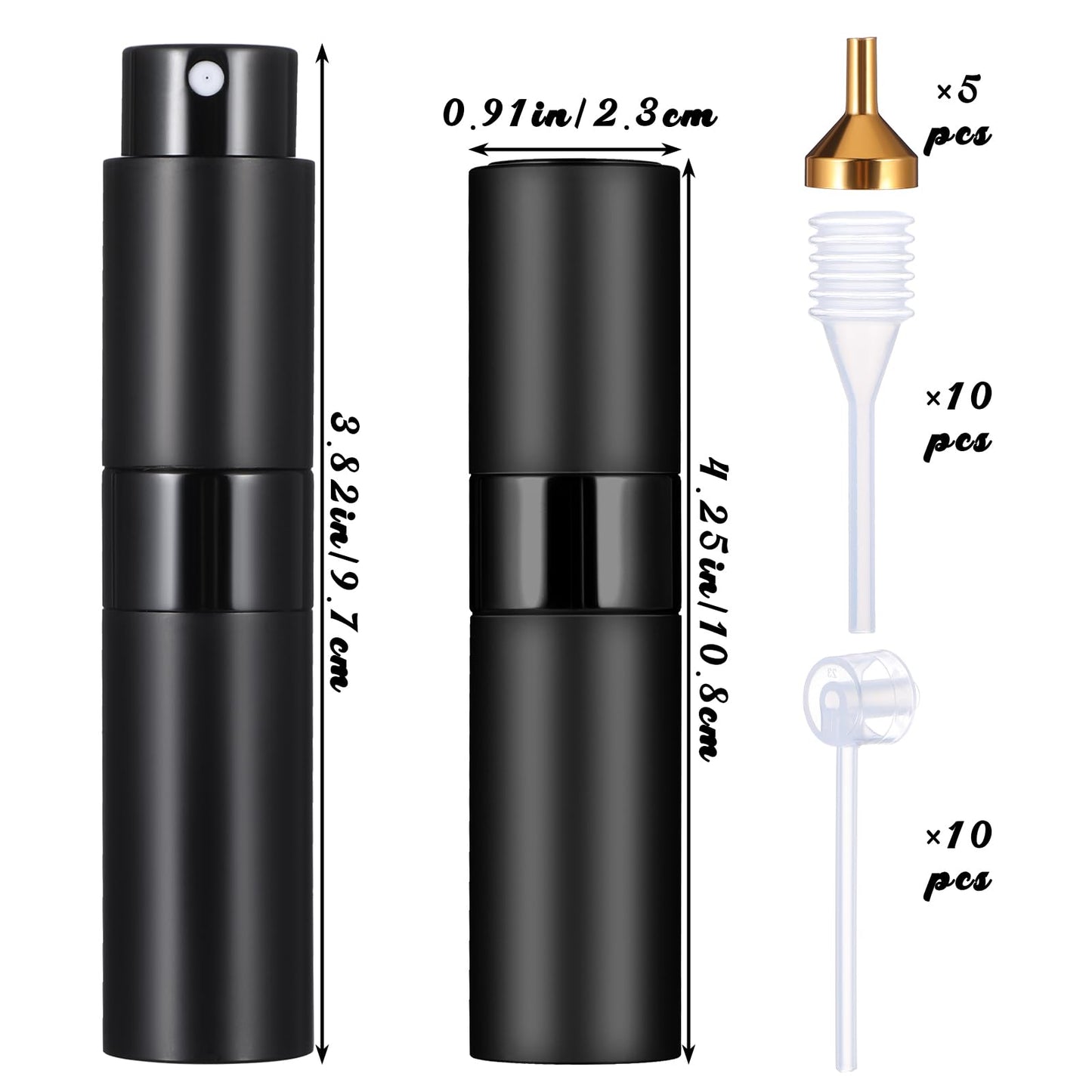 Dimeho 8ML Atomizer Perfume Spray Bottle 20 PCS Refillable Empty Small Cologne Dispenser Mini Travel Portable Sprayer for Women Men Travel